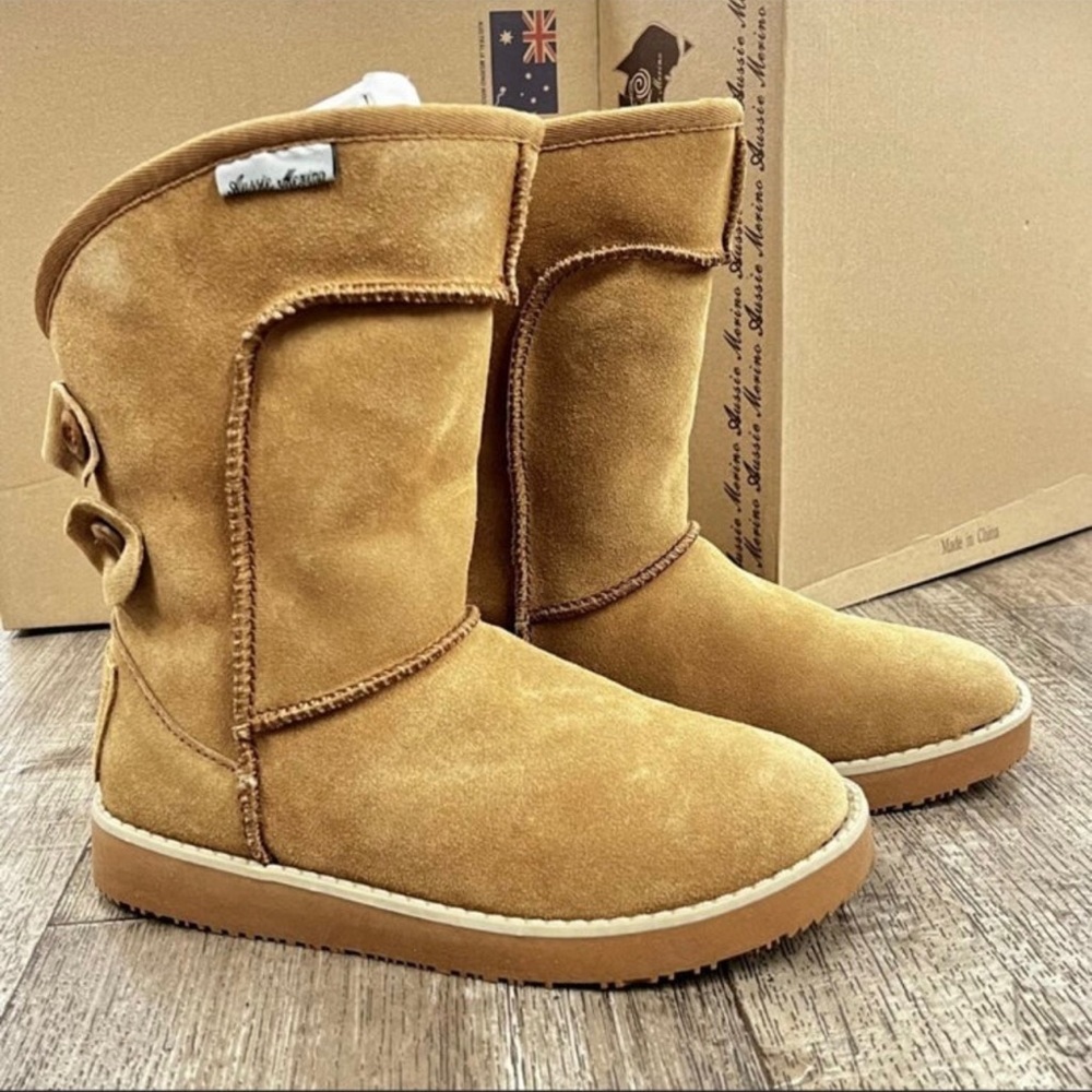 SOLD💜Aussie Marino Philippa boot Sz. W5 Color: Chestnut